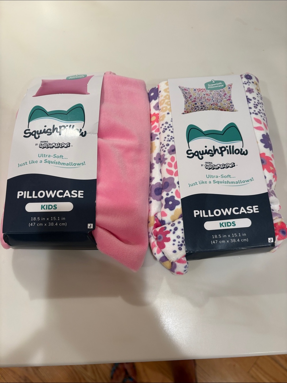 Squishmallows Kids Pillowcases - Pink & Floral Multicolor